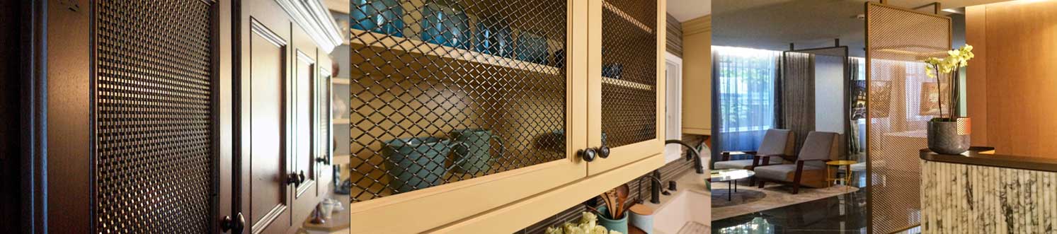 Antique brass crimped woven mesh – AM-12