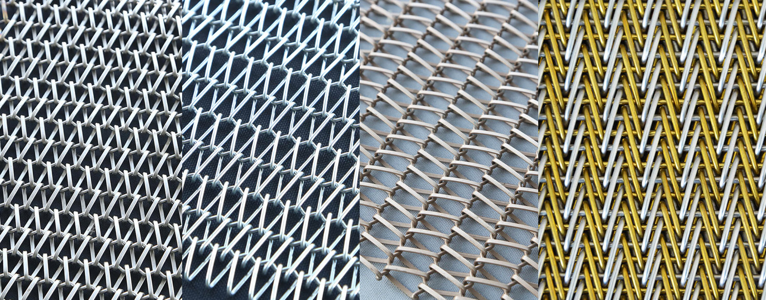 Stainless steel spiral weave mesh façade application