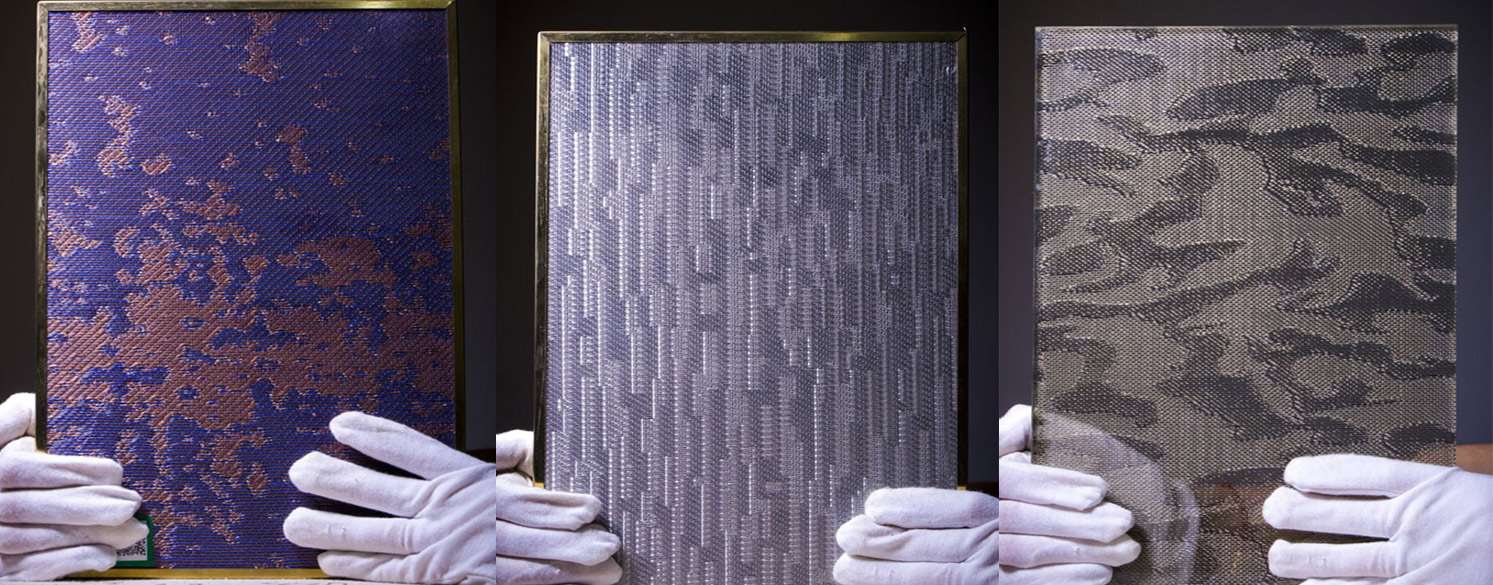 Architectural mesh interlayer laminated glass partition India