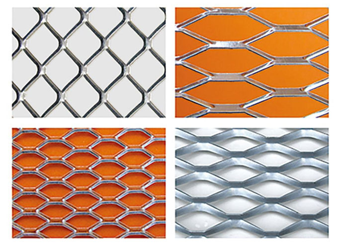 Expanded Metal Mesh Non-slip expanded metal walkway on construction site